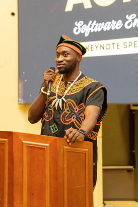 Mr. Achu Muamaah delivering the keynote address